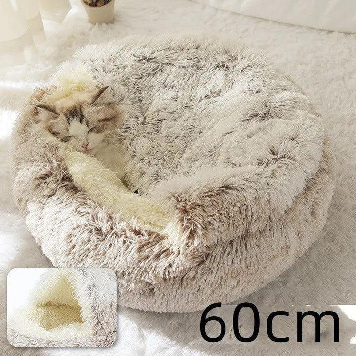 2-in-1 Plush Pet Bed - FurPaw Friends
