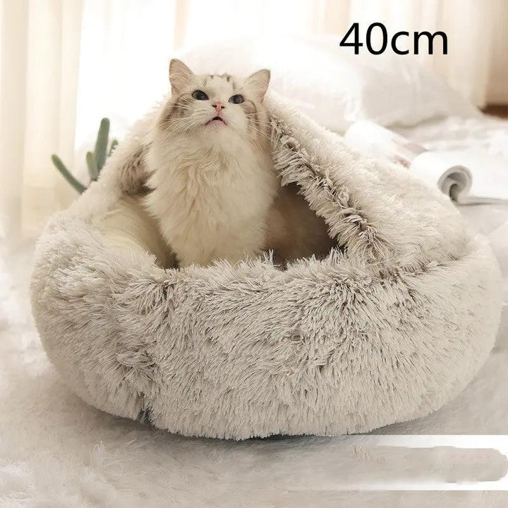 2-in-1 Plush Pet Bed - FurPaw Friends