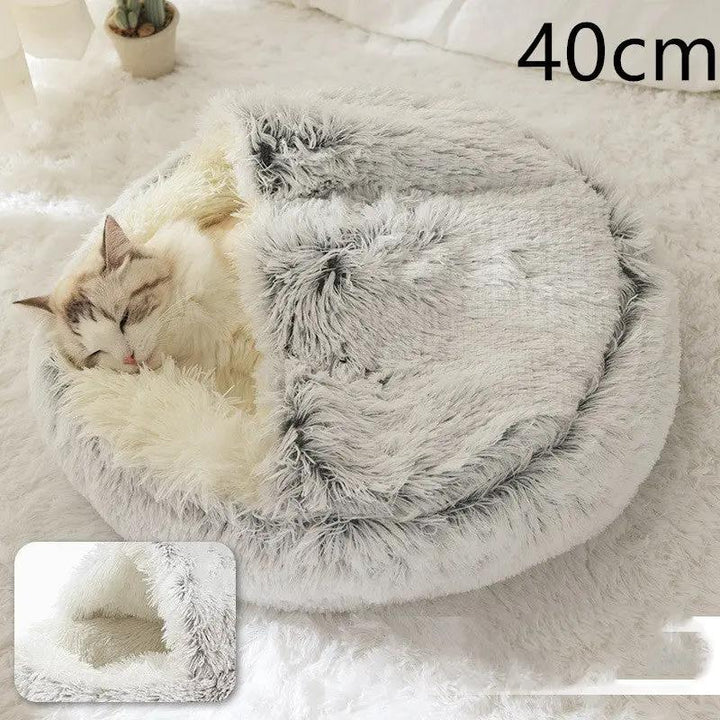 2-in-1 Plush Pet Bed - FurPaw Friends