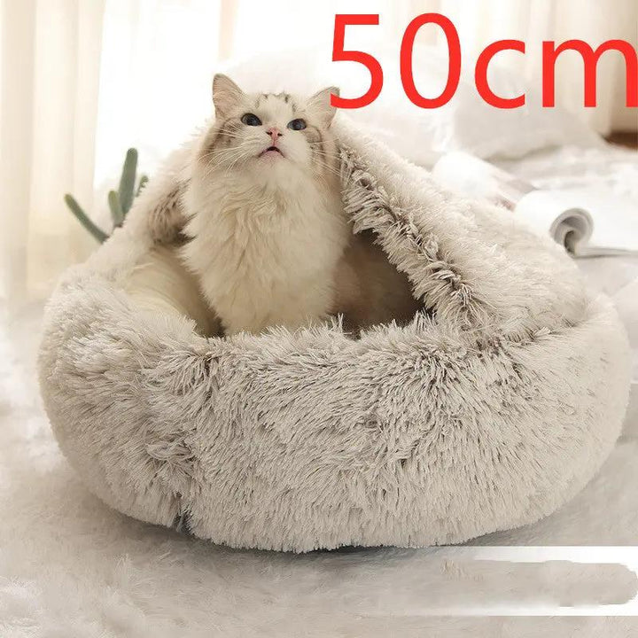 2-in-1 Plush Pet Bed - FurPaw Friends