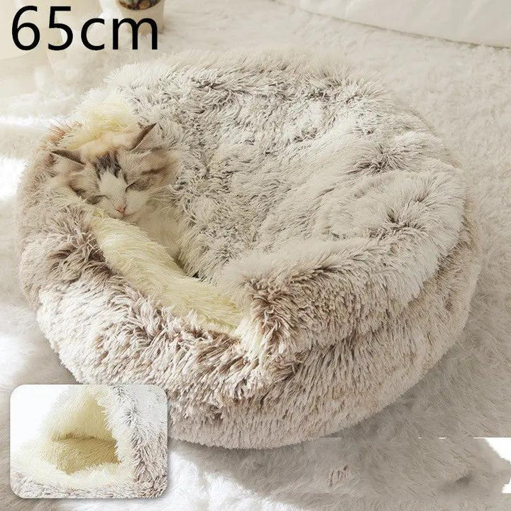 2-in-1 Plush Pet Bed - FurPaw Friends