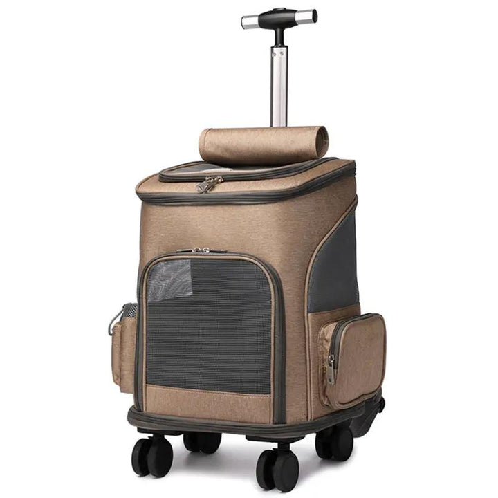 Portable Folding Trolley Pet Backpack - FurPaw Friends