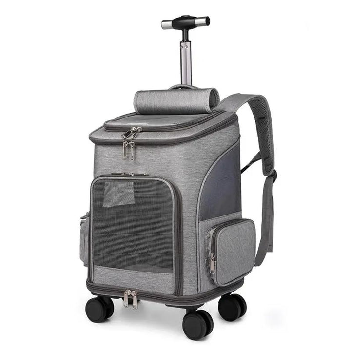 Portable Folding Trolley Pet Backpack - FurPaw Friends