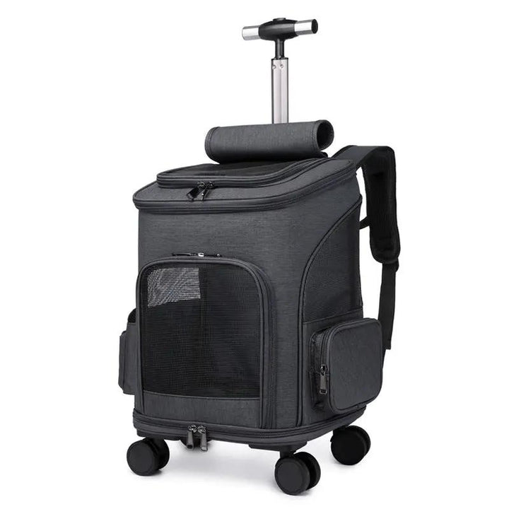 Portable Folding Trolley Pet Backpack - FurPaw Friends