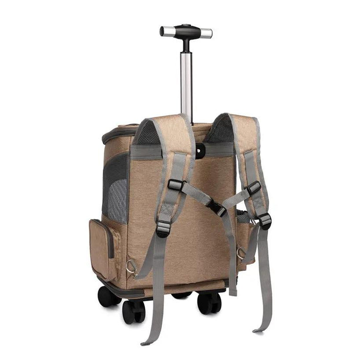 Portable Folding Trolley Pet Backpack - FurPaw Friends