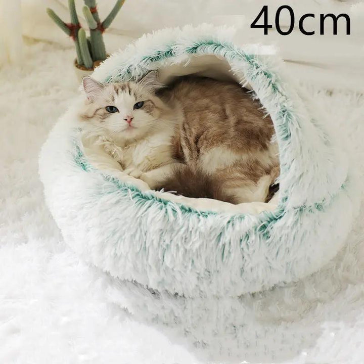 2-in-1 Plush Pet Bed - FurPaw Friends
