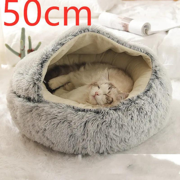2-in-1 Plush Pet Bed - FurPaw Friends