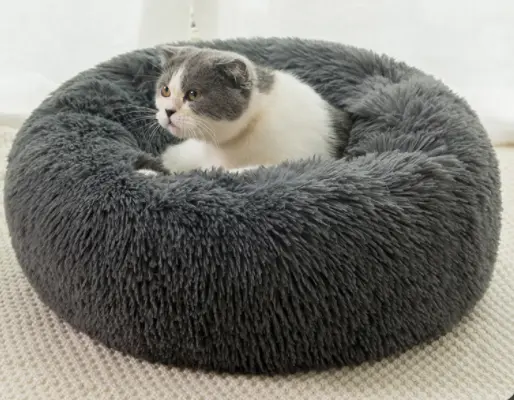 Warm Plush Cat Bed - FurPaw Friends
