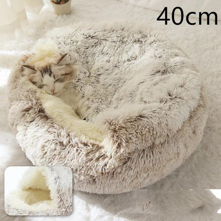 2-in-1 Plush Pet Bed - FurPaw Friends