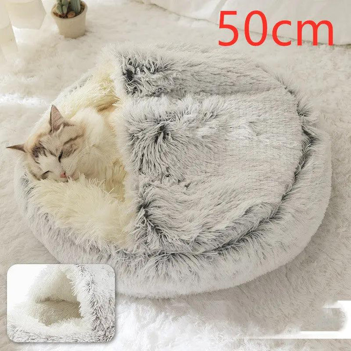 2-in-1 Plush Pet Bed - FurPaw Friends