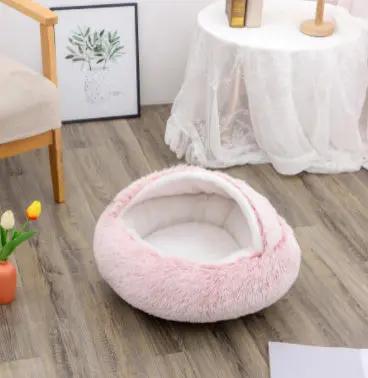 2-in-1 Plush Pet Bed - FurPaw Friends