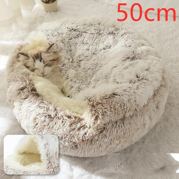 2-in-1 Plush Pet Bed - FurPaw Friends