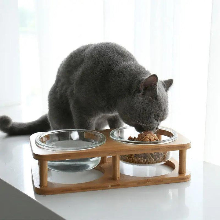 Glass Cat Food Bowl CJ