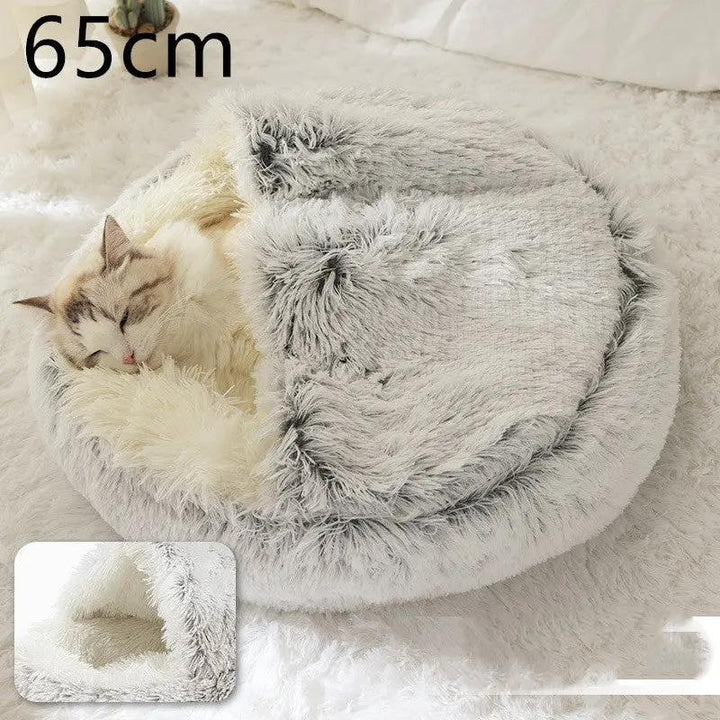2-in-1 Plush Pet Bed - FurPaw Friends