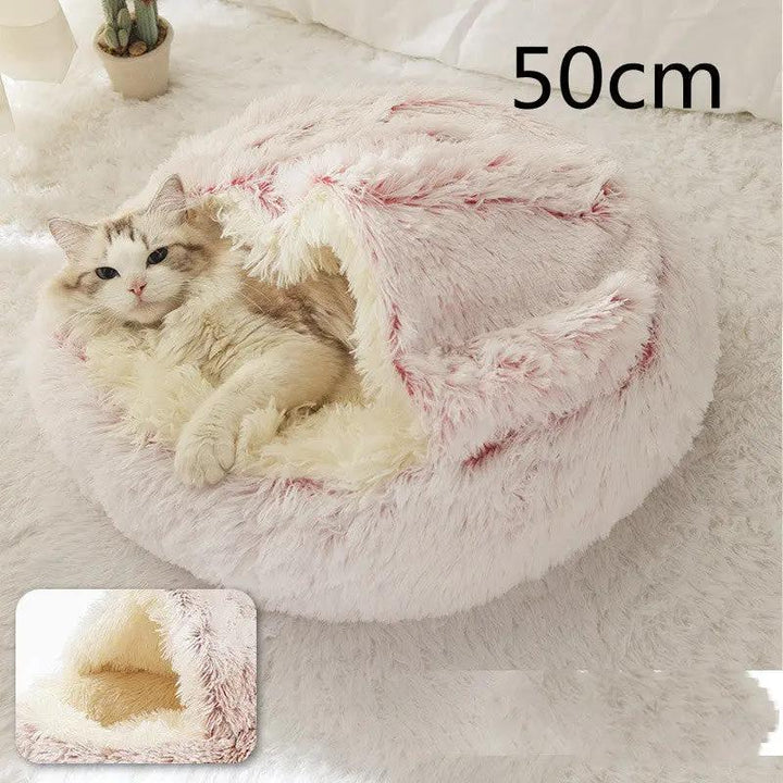 2-in-1 Plush Pet Bed - FurPaw Friends