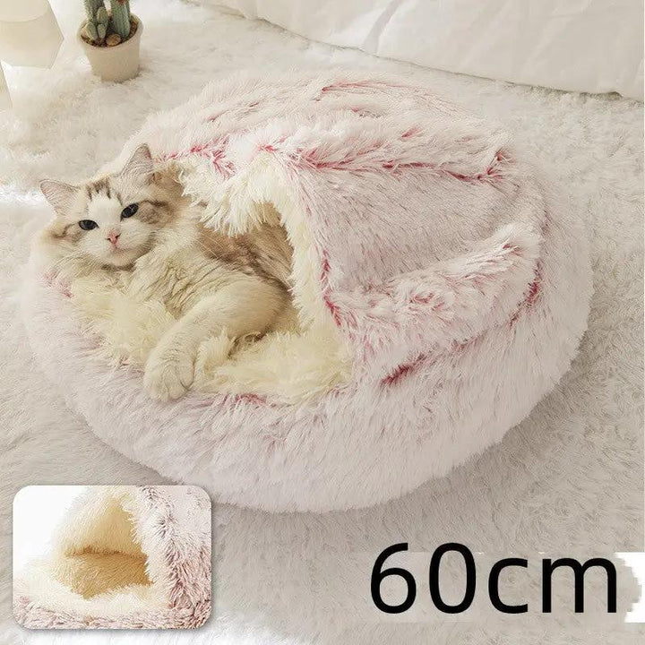 2-in-1 Plush Pet Bed - FurPaw Friends