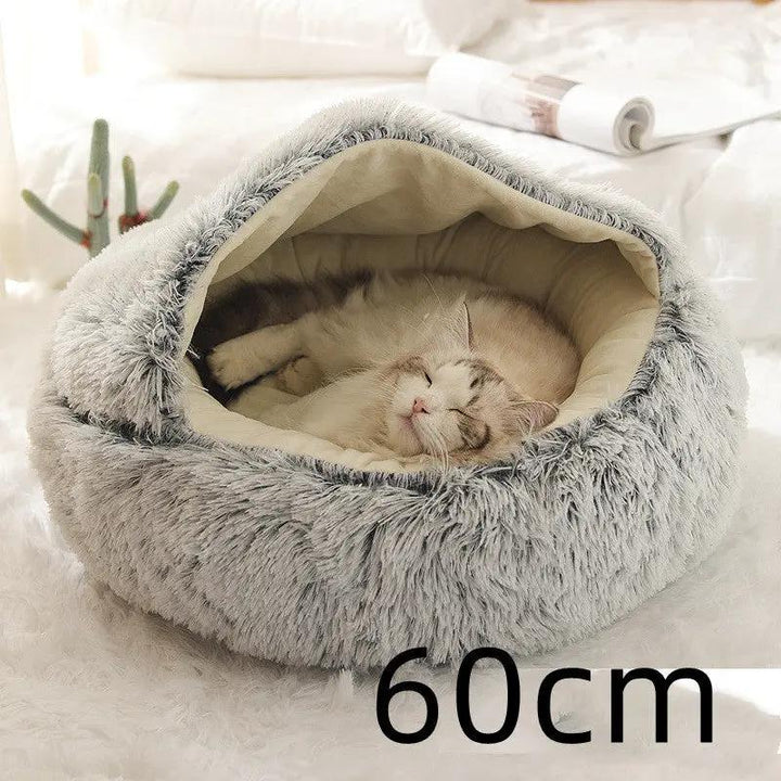 2-in-1 Plush Pet Bed - FurPaw Friends