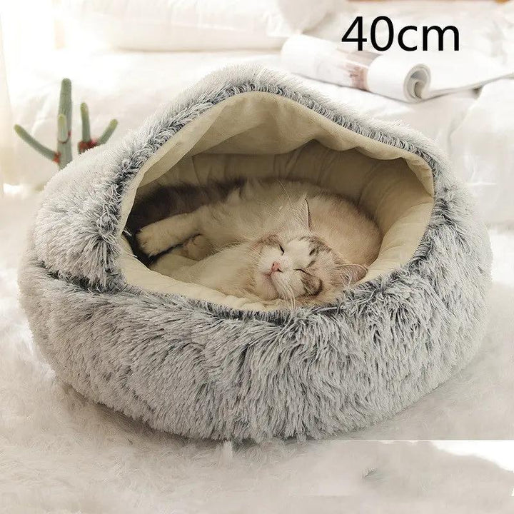 2-in-1 Plush Pet Bed - FurPaw Friends