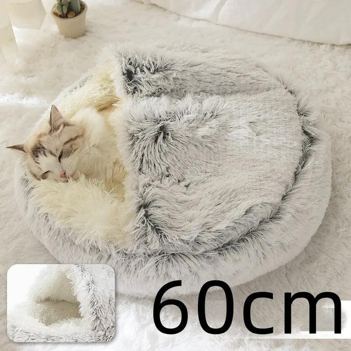 2-in-1 Plush Pet Bed - FurPaw Friends