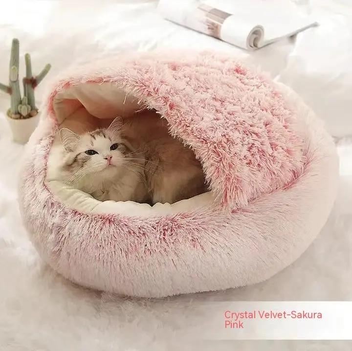 2-in-1 Plush Pet Bed - FurPaw Friends